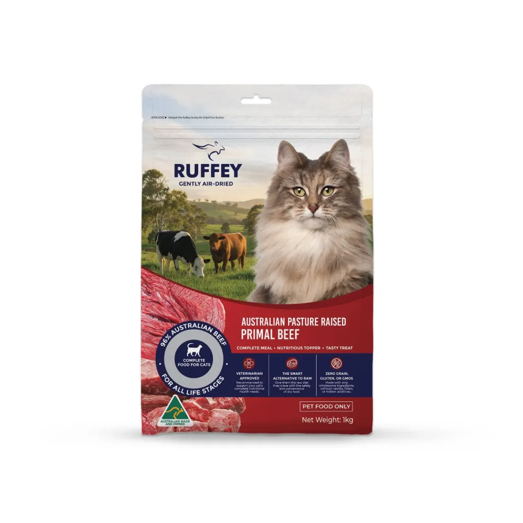 Ruffey Air Dried Cat Australian Pasture Raised Primal Beef 1kg