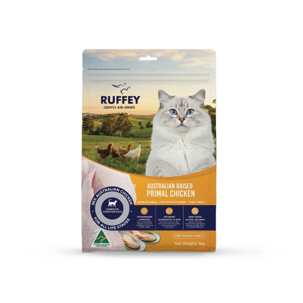 Ruffey Air Dried Cat Australian Raised Primal Chicken 1kg