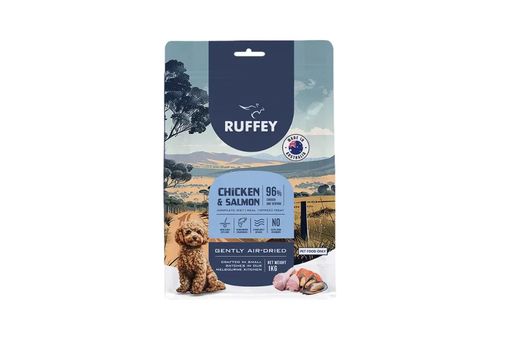 [RADC1U] Ruffey Air Dried Dog Chicken & Salmon 1Kg