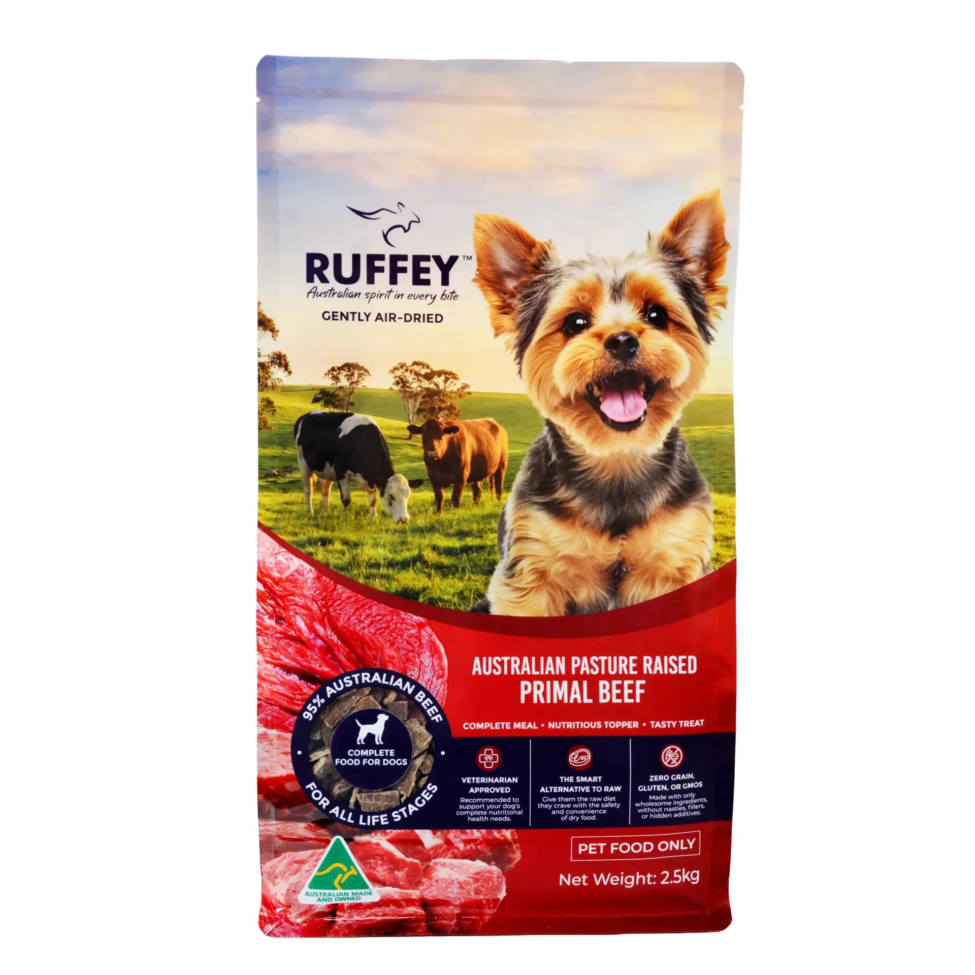 [RADPB2U] Ruffey Air Dried Dog Australian Pasture Raised Primal Beef 2.5kg