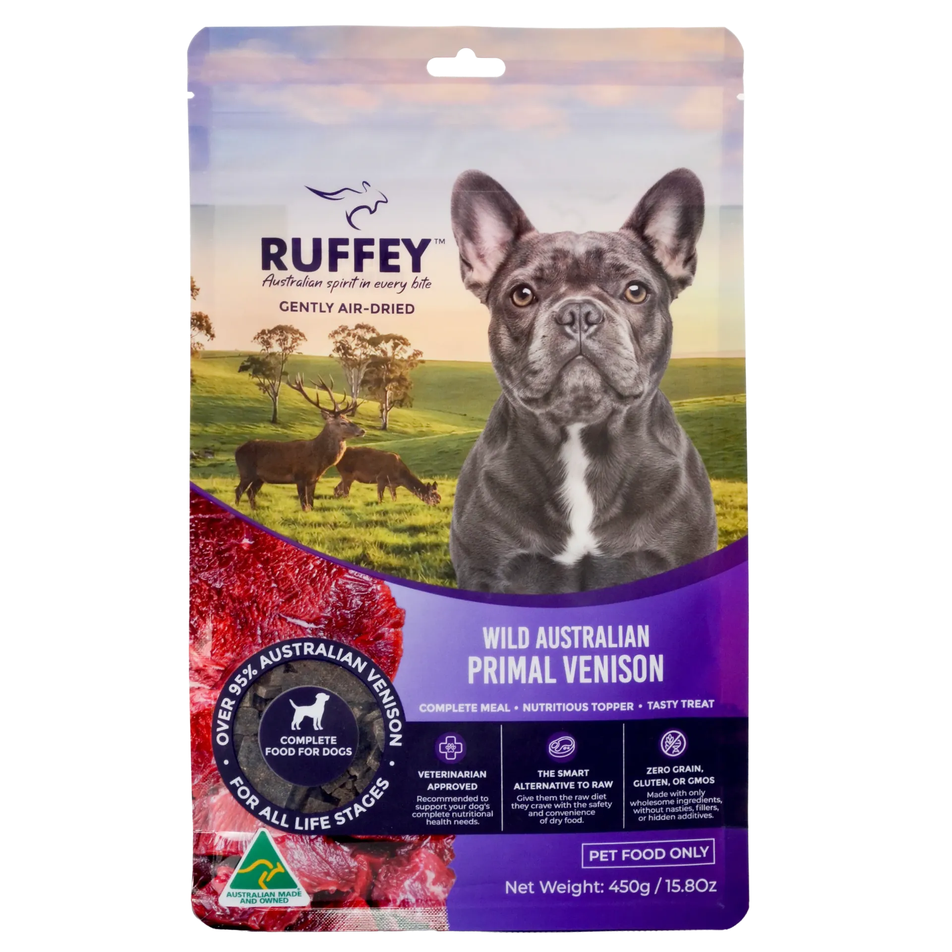 [RADPV450U] Ruffey Air Dried Dog Wild Australian Primal Venison 450g