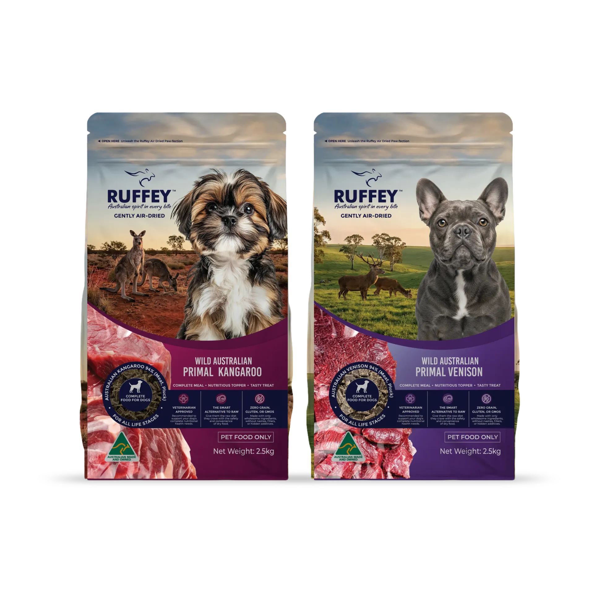 Ruffey Wild Australian Novel Proteins 2.5kg - Kangaroo & Venison