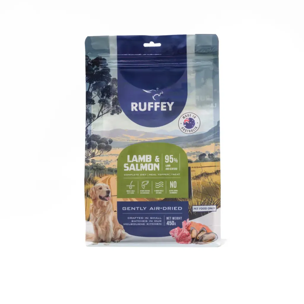 [RADL450U] Ruffey Air-Dried Dog Lamb & Salmon 450g