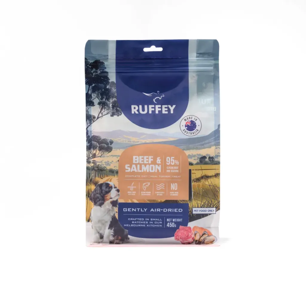 [RADB450U] Ruffey Air-Dried Dog Beef & Salmon 450g
