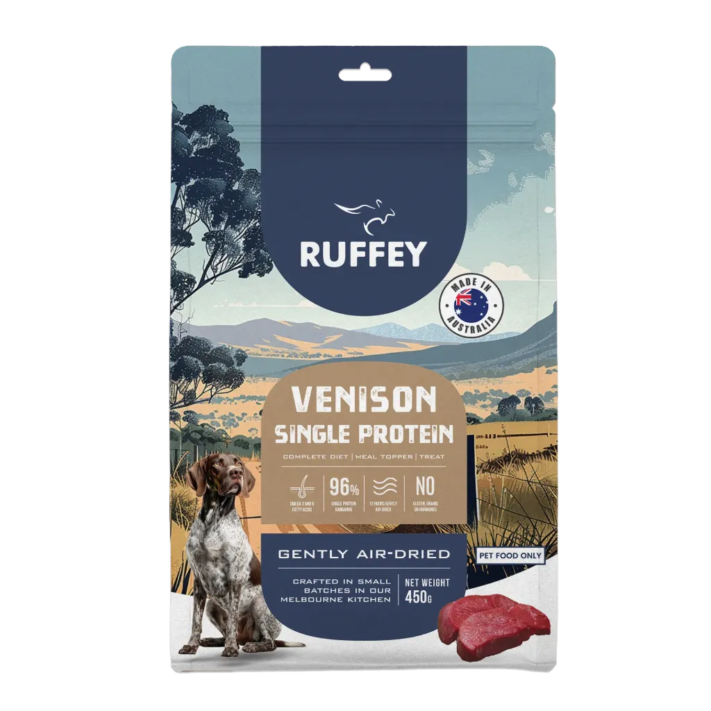 [RADV450U] Ruffey Air-Dried Dog Venison 450g