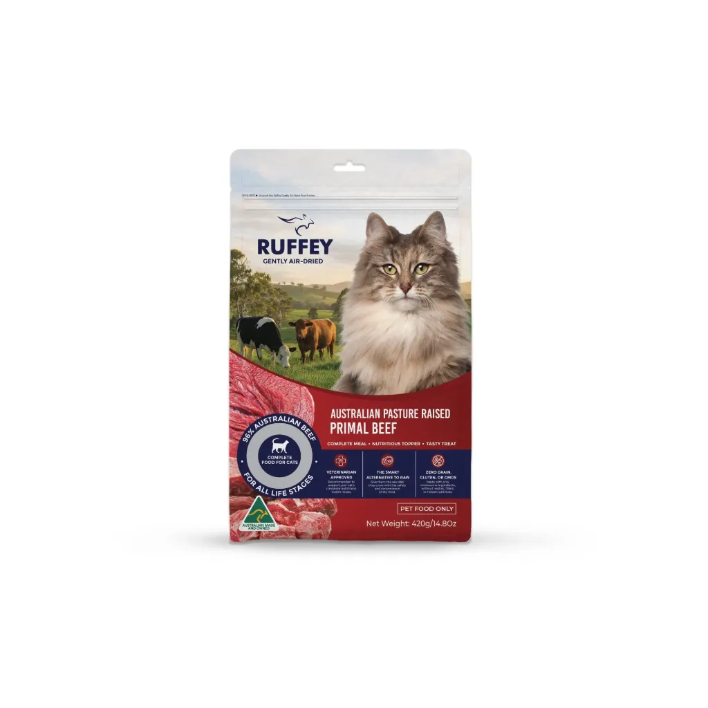 Ruffey Air Dried Cat Australian Pasture Raised Primal Beef 420g
